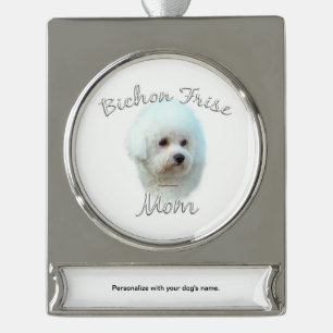 Bichon Frise Mum 2 Silver Plated Banner Ornament