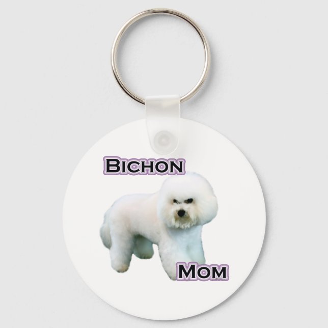 Bichon Frise Mum 4  - Keychain (Front)