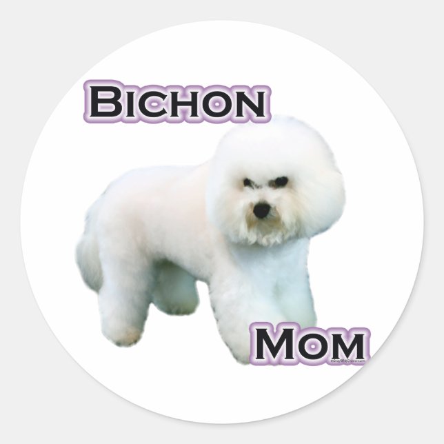 Bichon Frise Mum 4  - Sticker (Front)