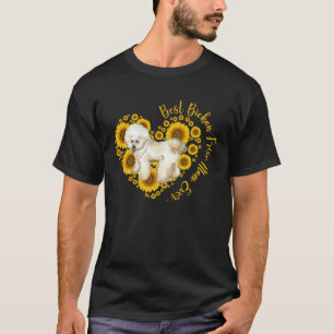 Bichon Frise Mum Sunflower Heart Mother s Day T-Shirt
