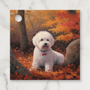 Bichon Frise n Autumn Leaves Fall Inspire Favour Tags