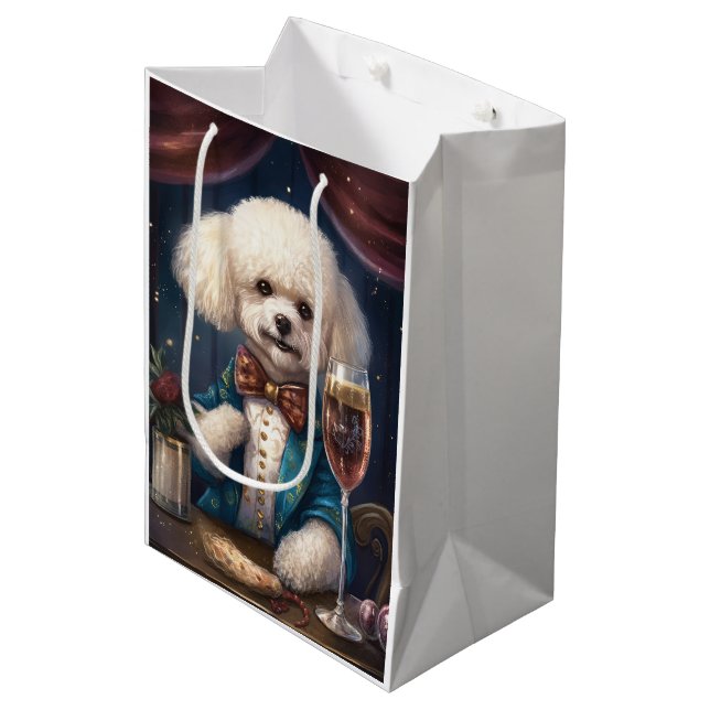 Bichon Frise New Year  Medium Gift Bag (Front Angled)