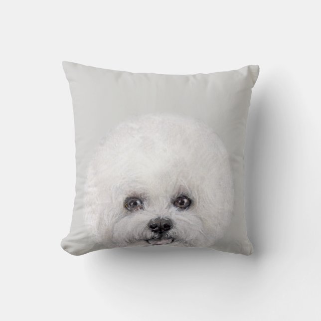 Bichon Frise, original by miart Cushion (Front)