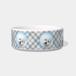 Bichon Frise Painting - Cute Original Dog Art Bowl
