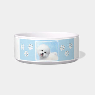 Bichon Frise Painting - Cute Original Dog Art Bowl