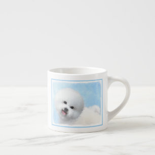 Bichon Frise Painting - Cute Original Dog Art Espresso Cup