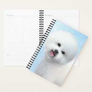Bichon Frise Painting - Cute Original Dog Art Planner