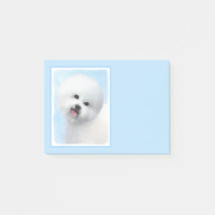 Bichon Frise Painting - Cute Original Dog Art Post-it Notes