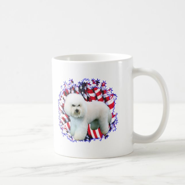 Bichon Frise Patriot Coffee Mug (Right)