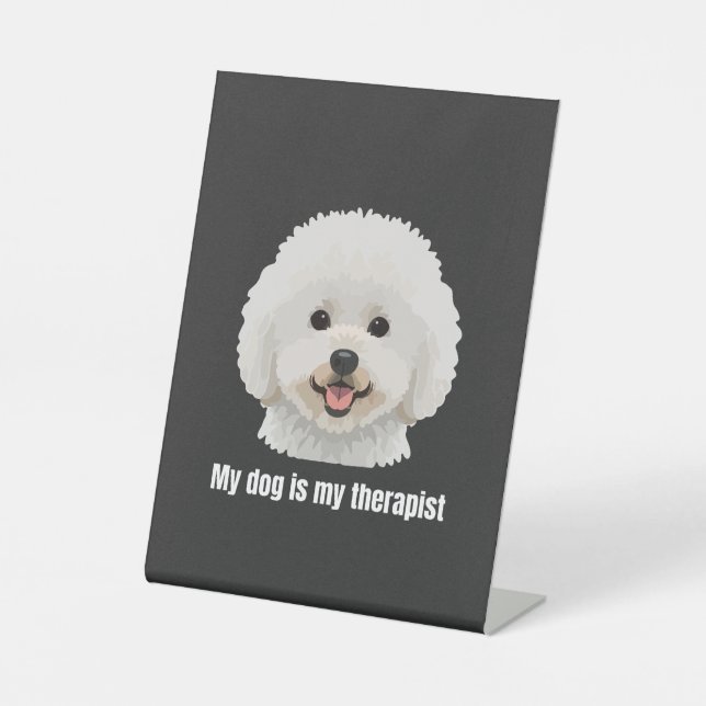 Bichon Frise Pedestal Sign (Front)