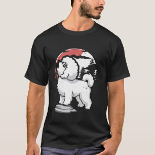 Bichon Frise Pet - Dog Breed Moon Howling T-Shirt