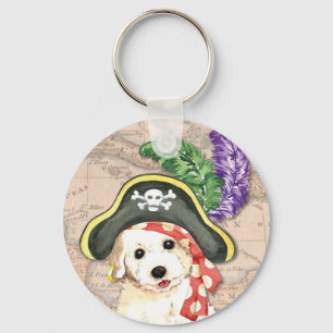 Bichon Frise Pirate Key Ring