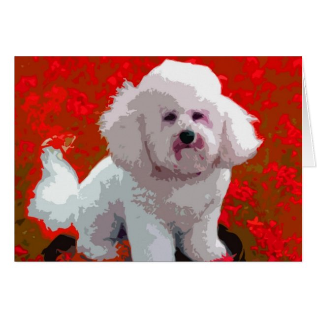 Bichon Frise Pop Art Cards (Front Horizontal)