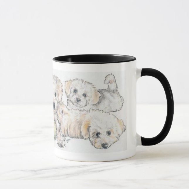 Bichon Frise Puppies Mug (Right)