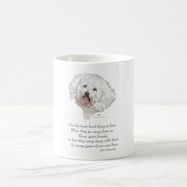 Bichon Frise Rainbow Bridge Coffee Mug (Center)