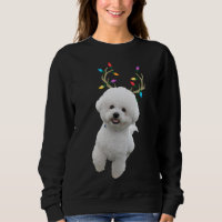 Bichon Frise Reindeer Christmas Dog