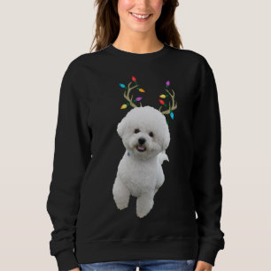 Bichon Frise Reindeer Christmas Dog Sweatshirt