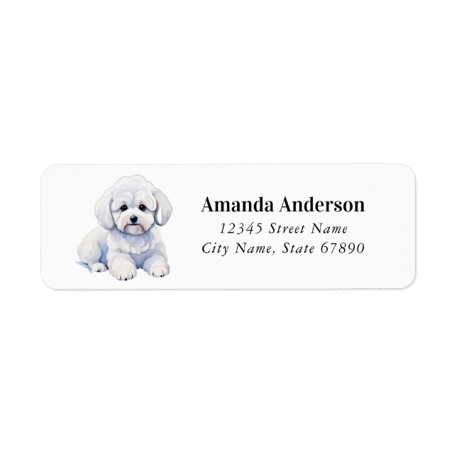 Bichon Frise Return Address Labels (Front)