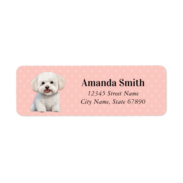 Bichon Frise Return Address Labels (Front)