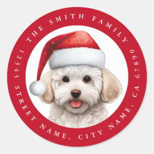 Bichon Frise Round Stickers