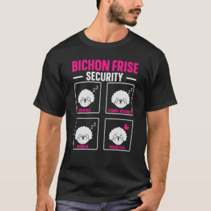 Bichon Frise Security Dog   Puppy Paw Love T-Shirt