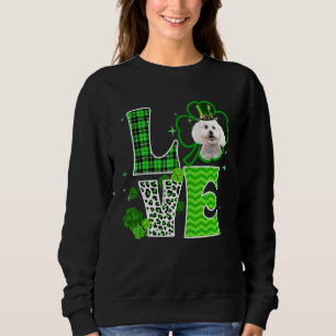 Bichon Frise Shamrock Lucky C Irish St Patricks Da Sweatshirt