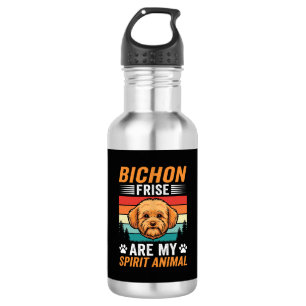 Bichon Frise Spirit Animal Retro Dog 532 Ml Water Bottle