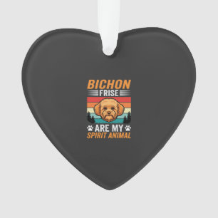 Bichon Frise Spirit Animal Retro Dog Ornament