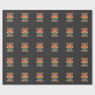 Bichon Frise Spirit Animal Retro Dog Wrapping Paper