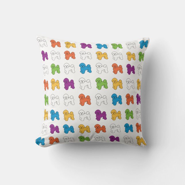 BICHON FRISE Square Throw Pillow (Front)