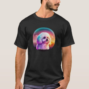 Bichon Frise Synthwave 80s Retrowave Aesthetic 1 T-Shirt