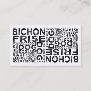 Bichon Frise Typography Business Card