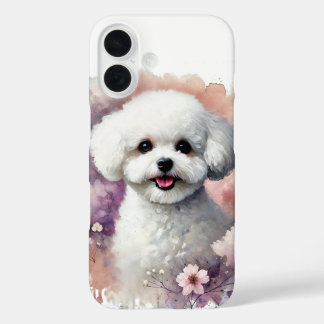 Bichon Frise Watercolor iPhone 16 Case