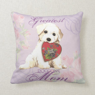Bichon Heart Mum Cushion