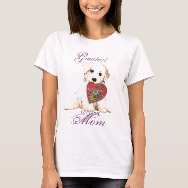 Bichon Heart Mum T-Shirt (Front)