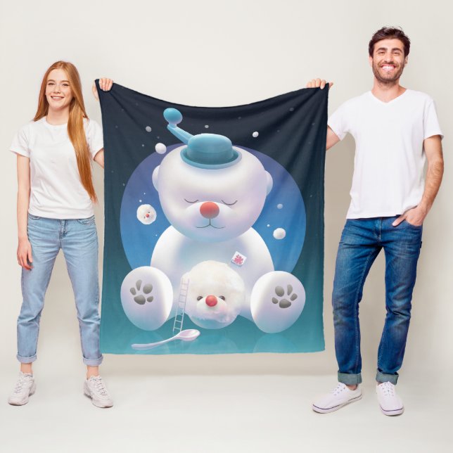 Bichon Ice Shaver Dreamland Fleece Blanket (In Situ)