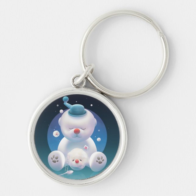 Bichon Ice Shaver Dreamland Key Ring (Front)