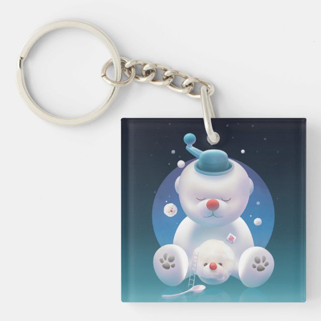 Bichon Ice Shaver Dreamland Key Ring (Front)
