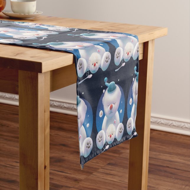 Bichon Ice Shaver Dreamland Short Table Runner (In Situ)