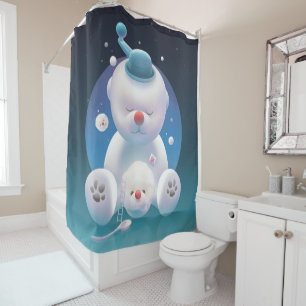 Bichon Ice Shaver Dreamland Shower Curtain