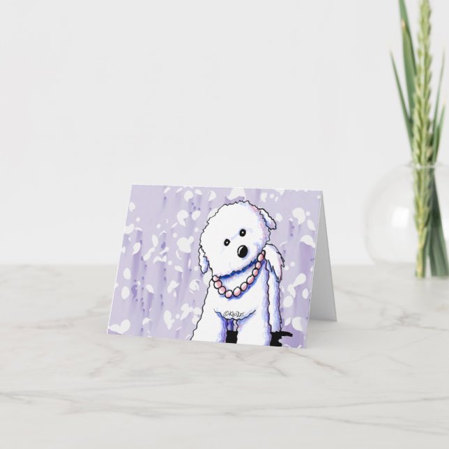 Bichon In Pearls Card (Front)