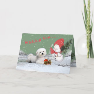 Bichon Wishing you merry christmas cards