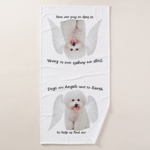 Bichons are Angels Bath Towel