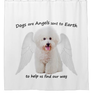 Bichons are Angels Shower Curtain