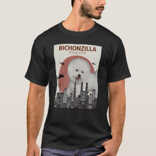 Bichonzilla Bichon Frise Dog Giant Monster Japanes T-Shirt