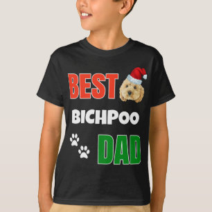 Bichpoo Puppy Dog Lover cute Best Poodle Christmas T-Shirt