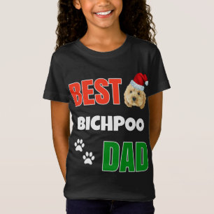 Bichpoo Puppy Dog Lover cute Best Poodle Christmas T-Shirt