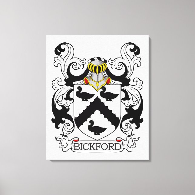 Bickford Family Crest Canvas Print (Front)
