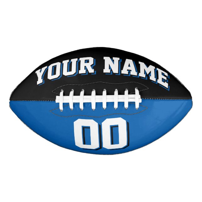 BICOLORED Black And Blue Custom Football (Front)