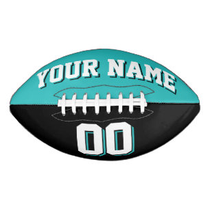 BICOLORED Turquoise And Black Custom Football